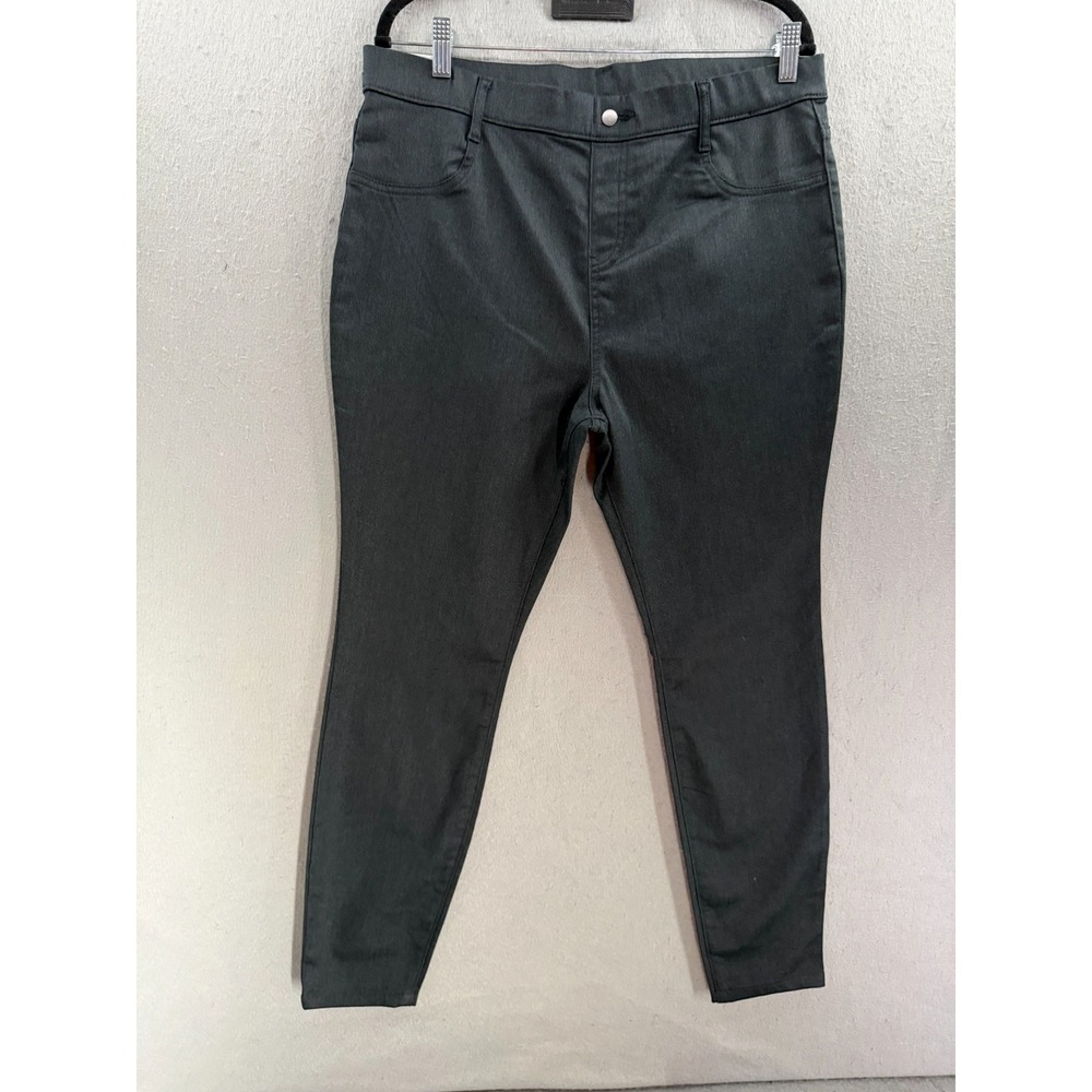 Time &‎ Tru Jegging Jeans Womens XL 16/18 Gray Heather High Rise Skinny Pull On